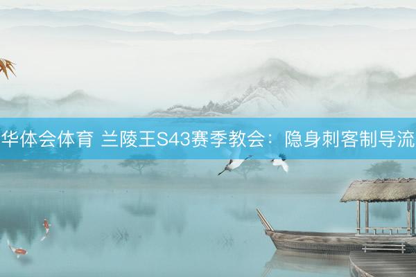 华体会体育 兰陵王S43赛季教会：隐身刺客制导流