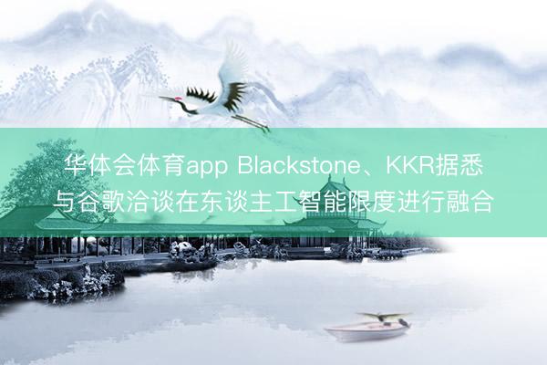 华体会体育app Blackstone、KKR据悉与谷歌洽谈在东谈主工智能限度进行融合